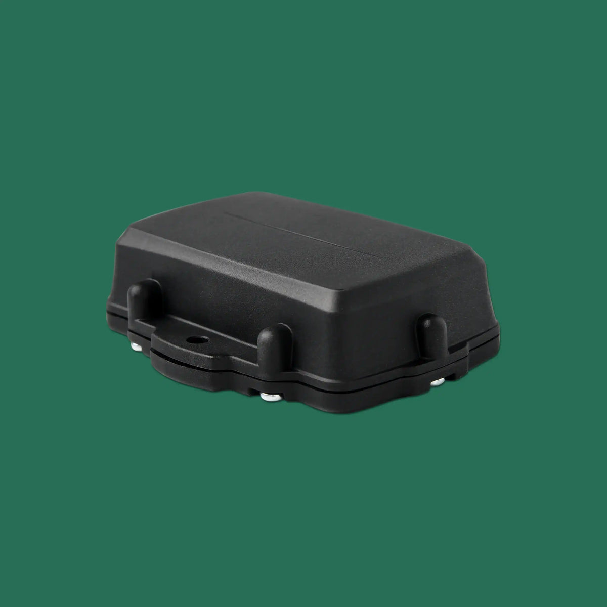 Balise GPS Oyster Edge noire, boîtier compact et robuste à coque arrondie, conçue pour le suivi IoT.