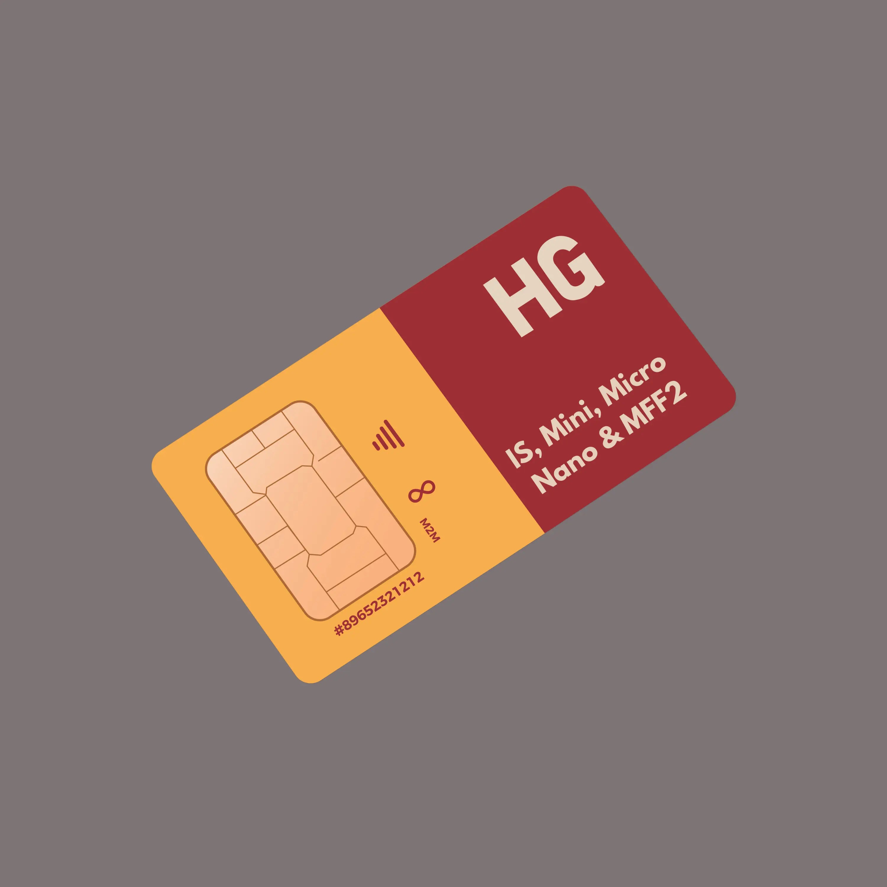 Carte SIM HIVEGLOBA HG M2M GROUPE INVICTUS MONDIAL formats eSIM Mini Micro Nano Embedded.
