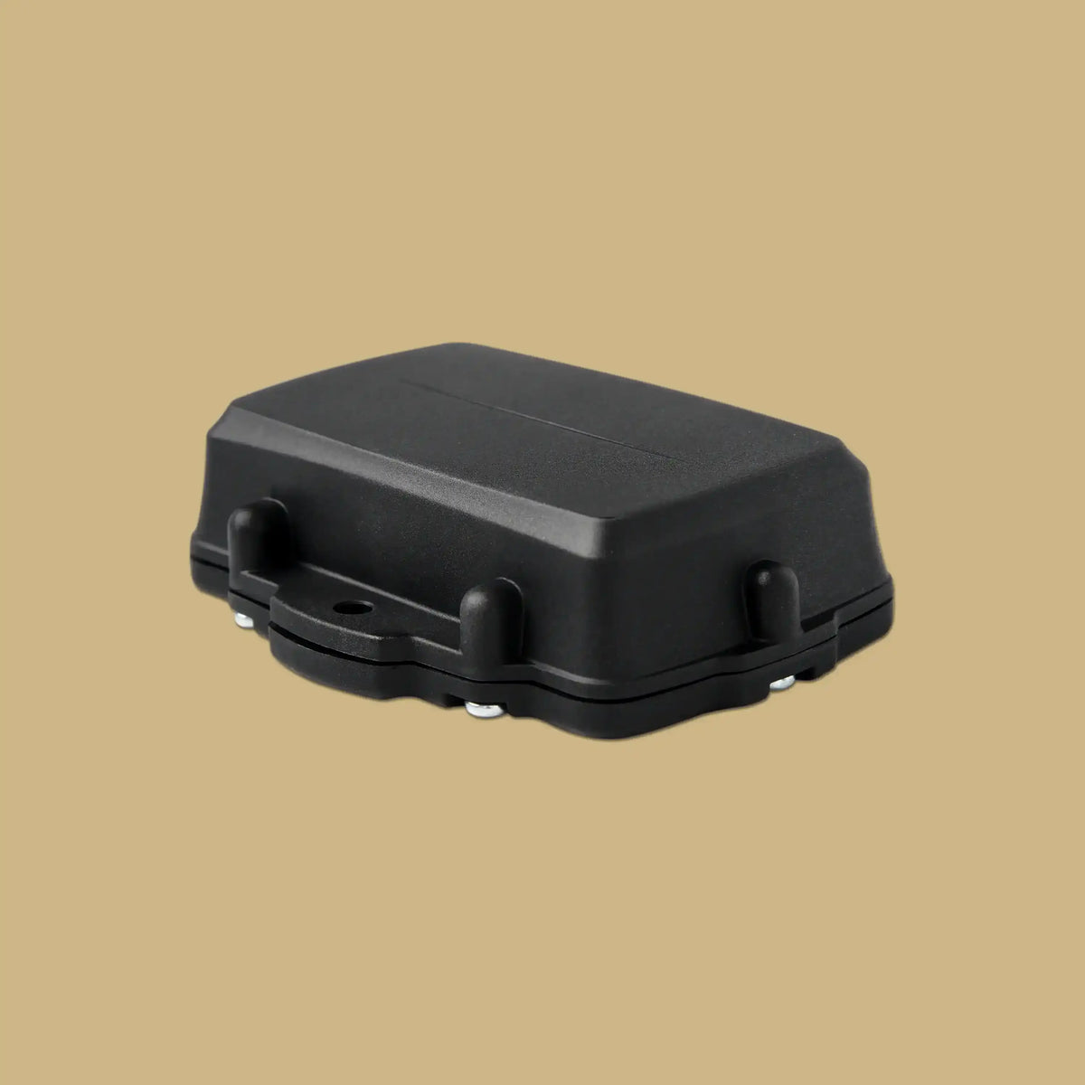 Balise GPS Oyster3 noire, boîtier compact en plastique robuste aux bords arrondis et fixations intégrées.